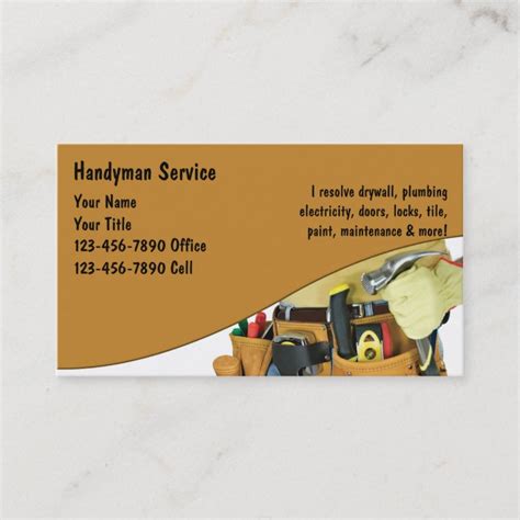 Handyman Business Cards | Zazzle.com