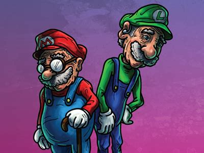 Mario and Luigi as older by alan habib on Dribbble