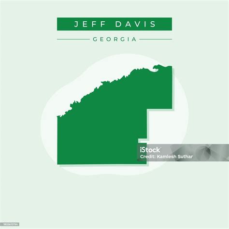 Vector Illustration Vector Of Jeff Davis Map Georgia Stock Illustration ...