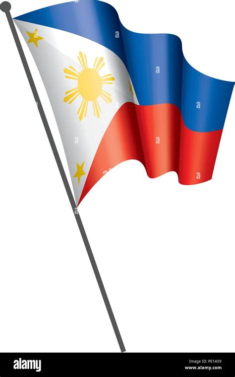 Philippines flag, vector illustration on a white background Stock ...