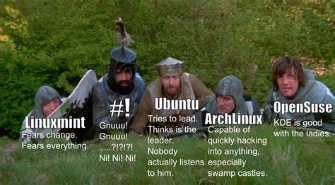 This subreddit needs more Monty Python references : linuxmemes