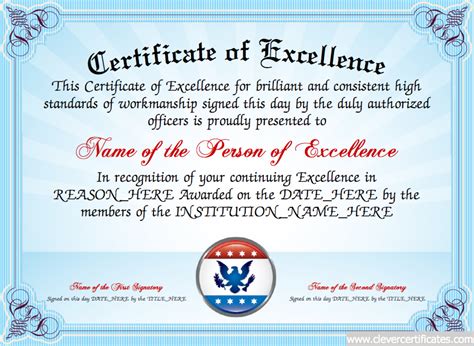 Excellence Certificate Designer