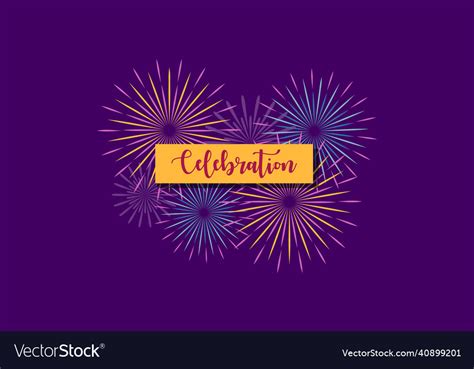 Fireworks and celebration background Royalty Free Vector