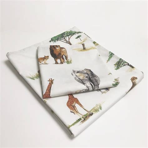 Safari Animals Children's Bedding Set - Etsy