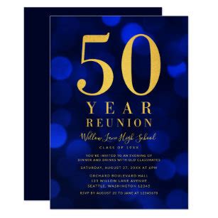 50th Class Reunion Invitations | Zazzle