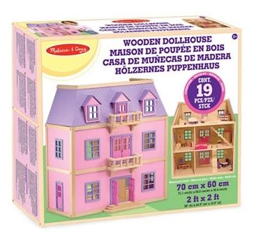 Melissa & Doug Multi-Level Wooden Dollhouse $59.99