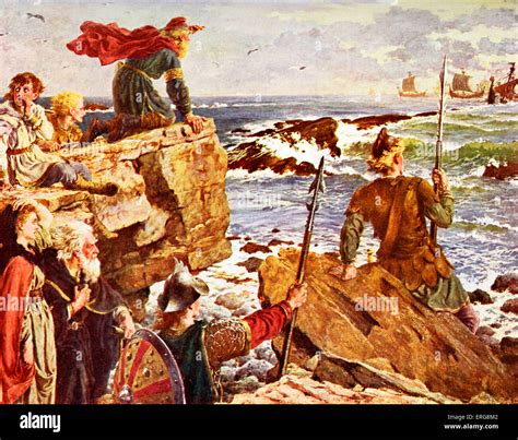 Viking conquest of England and Ireland - Viking ships sailing up the ...