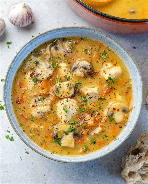 Creamy Chicken Mushroom Soup - Healthy Fitness Meals