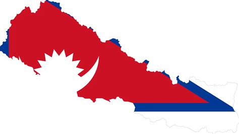 Nepal Flag Map - MapSof.net