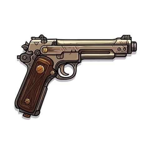 Premium Vector | Vintage pistol illustration