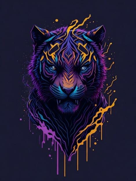 Premium AI Image | AI generated logo style illustration face of Tiger