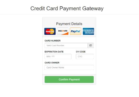 Bootstrap 3 Credit Card Payment Form Example