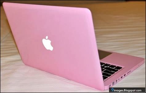 Pink, apple, laptop, computer