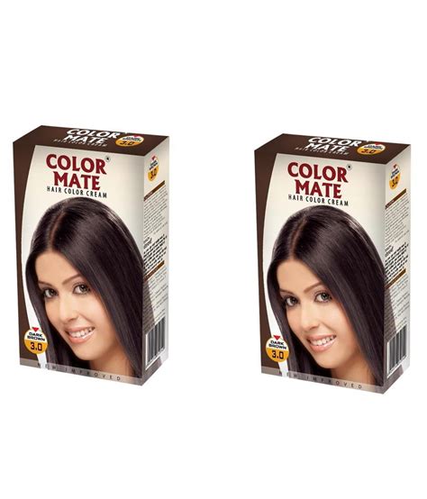 Color Mate Hair Color Dark Brown - 130 ml Pack of 2: Buy Color Mate Hair Color Dark Brown - 130 ...