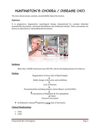 Huntingtons Disease | PDF