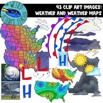 Earth Science // WEATHER and WEATHER MAP CLIP ART by The Weird Science Teacher