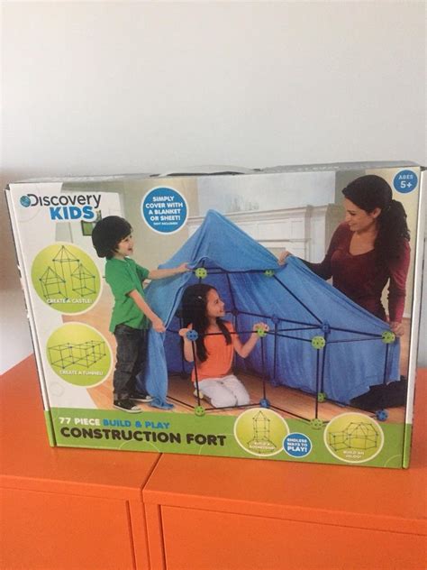 Discovery Kids Building Tent 77 Piece Construction Fort, New In Box ...