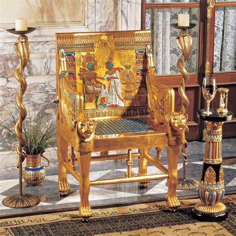 King Tut's Golden Throne Chair Full-Scale Replica | The Green Head