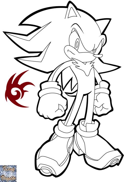 Shadow The Hedghog Lineart by kingvegito.deviantart.com on @DeviantArt | Hedgehog colors ...