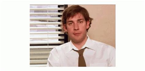 Jim Halpert The Office Smirk Shoulder Shrug GIF | GIFDB.com