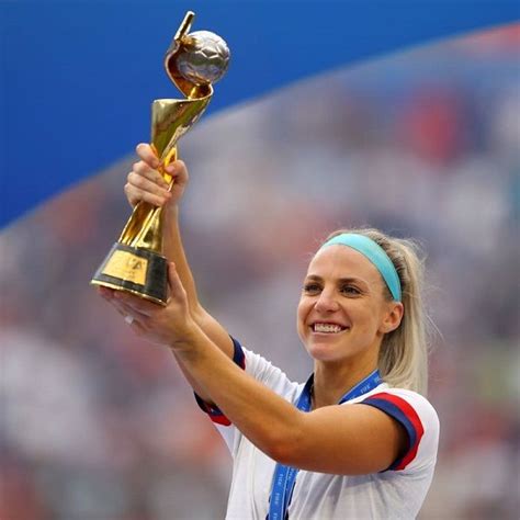 The American soccer player Julie Ertz brings USWNT’s World Cup trophy home ahead of New York ...