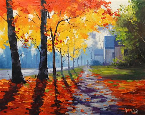 Autumn Street Scene by artsaus on DeviantArt