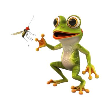 Cartoon Frog Catching A Fly, Adorable, Amphibian, Animals PNG Transparent Image and Clipart for ...