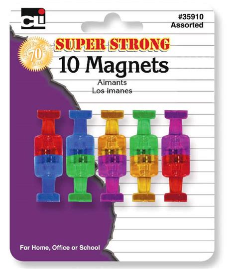 Super Strong Magnets - Assorted Translucent Colors (10 pack) | Charles Leonard