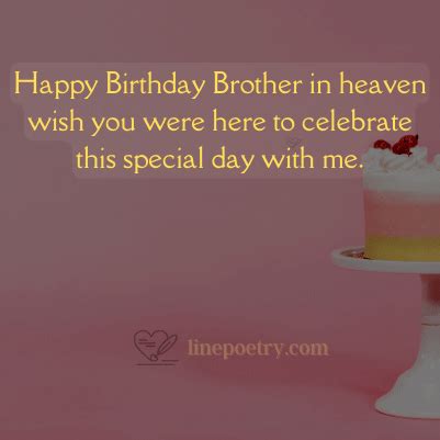 50+ Happy Birthday In Heaven Brother, Messages - Linepoetry