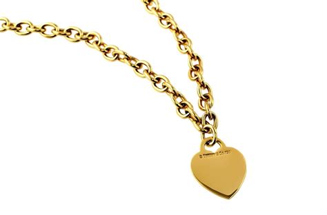 Tiffany & Co. Gold Heart Tag Necklace - Estate – CJ Charles Jewelers