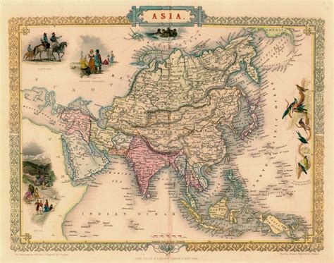 ASIA 1851. Linen Backed Folded Map. Old Map Reprint - Etsy