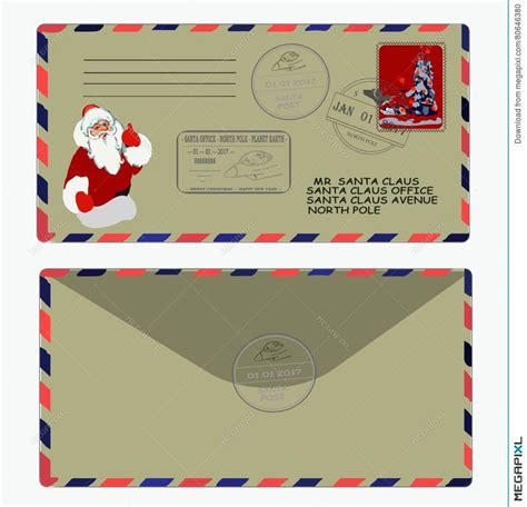 Downloadable Free Printable Santa Envelopes North Pole - Printable Templates