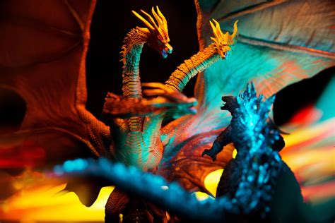 Godzilla vs King Ghidorah SH MonsterArts toy photography : r/GODZILLA