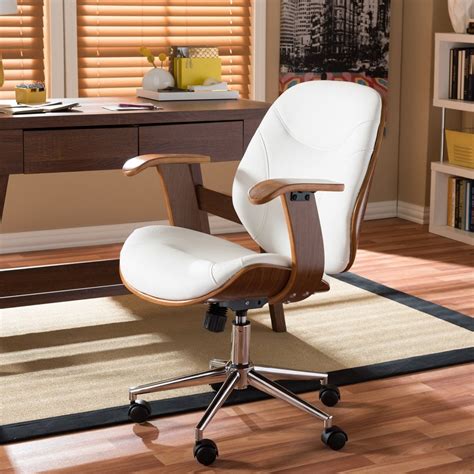 Rathburn Modern Office Chair - Molded Wood Design - Mid Decco