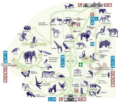 Old Melbourne Zoo Map