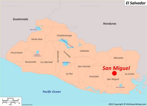 Mapa de San Miguel | El Salvador | Mapas Detallados de San Miguel