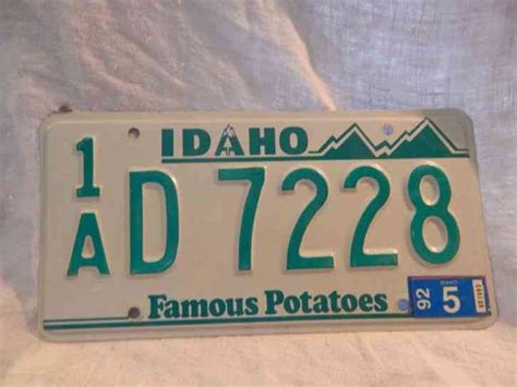 NICE PERSONALIZED IDAHO LICENSE PLATES MATCHING PAIR