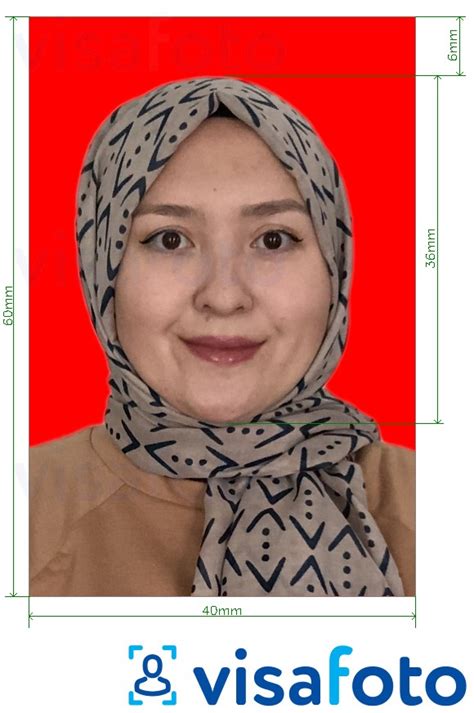 Indonesia visa 4x6 photo red background size, tool, requirements