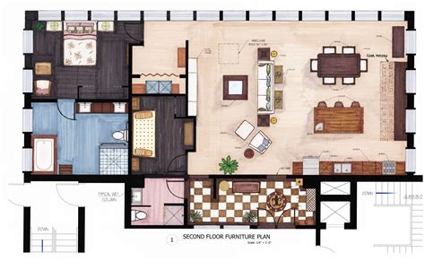 Rendered Floor Plan - AutoCad | Interior design plan, Floor plan design, Rendered floor plan