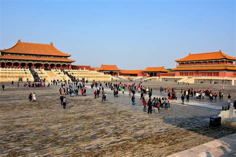 Hall of Supreme Harmony Courtyard at Forbidden City in Beijing, China ...