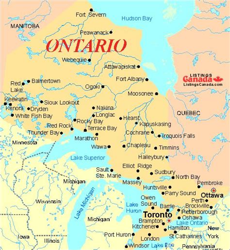 map of ontario - South America Maps - Map Pictures | Ontario map ...