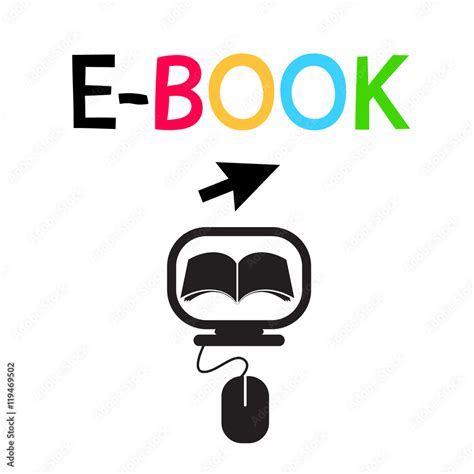 E-BOOK Icon Vector Logo Design Symbol Stock Vector | Adobe Stock