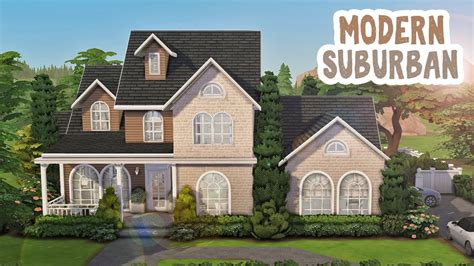 Modern Suburban Family Home 🏡 || The Sims 4: Speed Build - YouTube