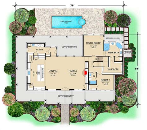 Country Home with Huge Family Room Open to Above - 36531TX | Architectural Designs - House Plans