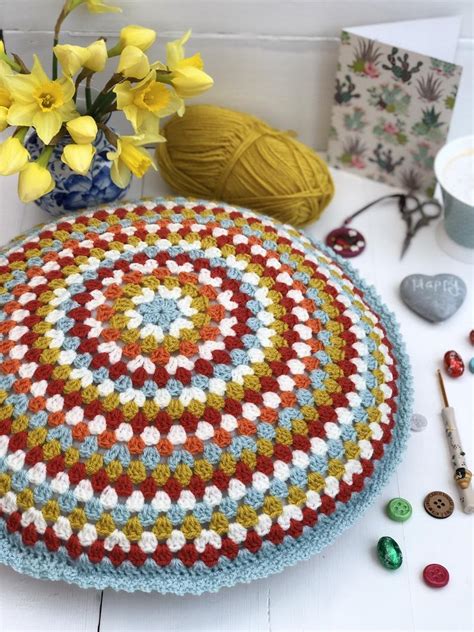 Crochet Pattern, Round Crochet Cushion, Crochet Pillow Pattern, Crochet Cushion Pattern, PDF ...