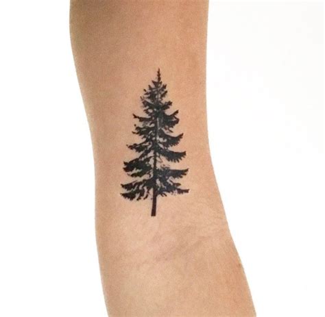 Fir Tree set of 2 Temporary Tattoo - Etsy