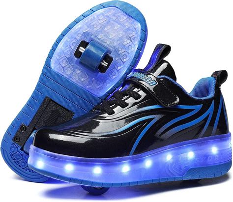 Buy BFOEL Spider Roller Skates Light up Shoes with USB Chargable Led Sport Sneaker for Boys ...