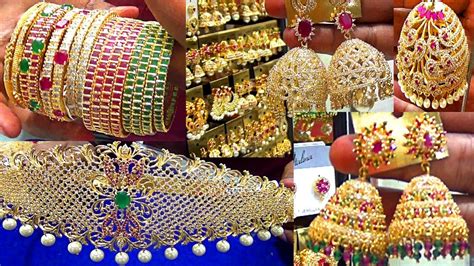 Latest One Gram Gold Designs | 1 gram gold bangles, Earrings & Bridal ...