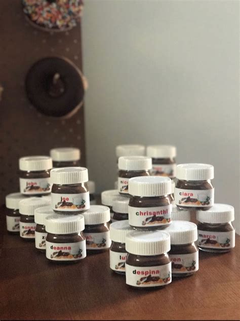 Personalised mini Nutella jars | Nutella jar, Mini nutella, Sweet table