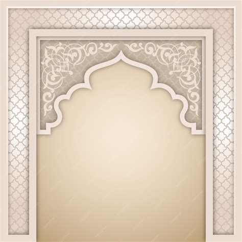 Premium Vector | Islamic arch design template